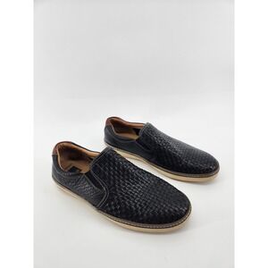 J&M Mens Woven Leather Slip On‎ Loafer Dress Casual Comfort Shoes Size 9M